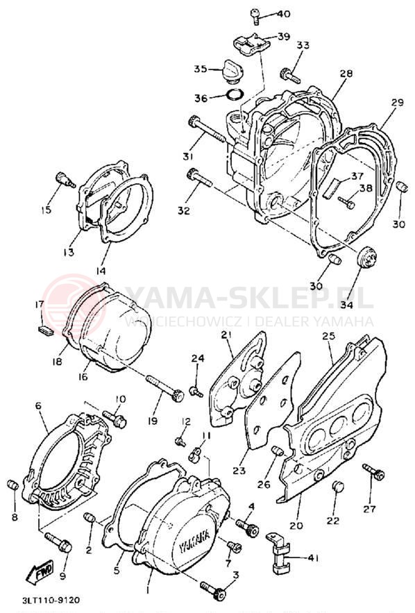 Schemat "Pokrywa silnika" do Yamaha RADIAN YX600A/YX600AC