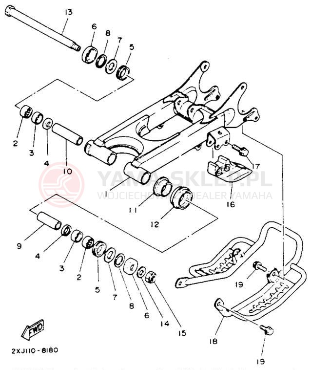 Schemat "wahacz" do Yamaha BLASTER YFS200E