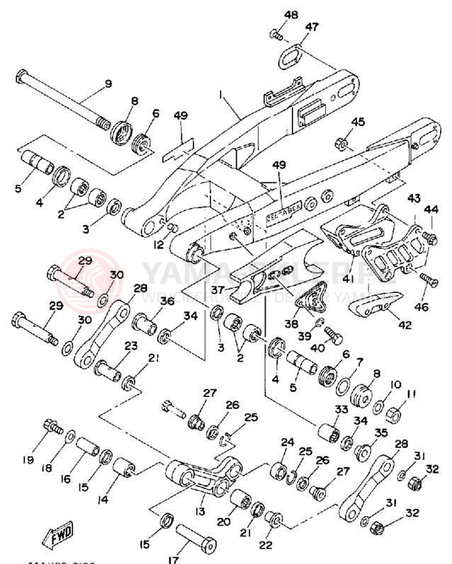 Schemat "wahacz" do Yamaha WR500ZE