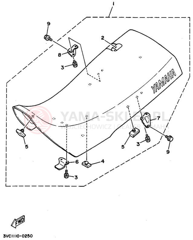 Schemat "siedzenie" do Yamaha RT180B