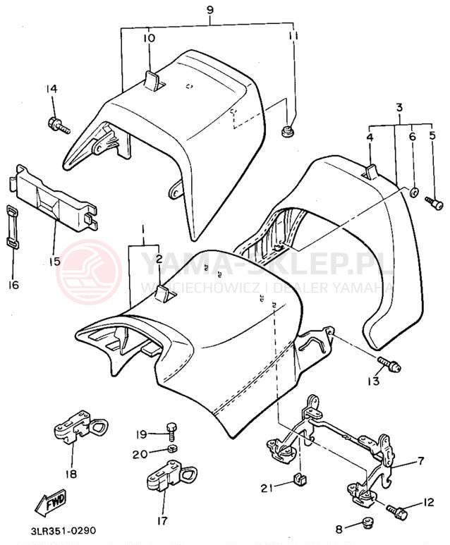 Schemat "siedzenie" do Yamaha V-MAX 1200 VMX12FC/VMX12F