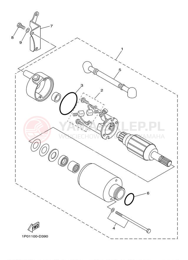 Schemat "rozrusznik" do Yamaha BRUIN 250 YFM250BT