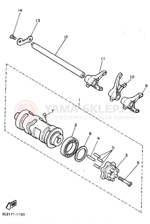 Schemat "Wodziki, automat" do Yamaha VIRAGO 750 XV750GC/XV750G
