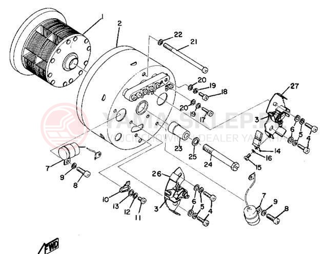 Schemat "Układ zapłonowy" do Yamaha AS2C