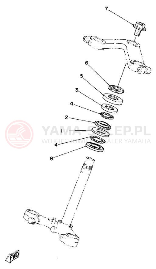 Schemat "Półki zawieszenia" do Yamaha TZ125G