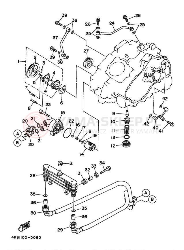 Schemat "Pompa olejowa" do Yamaha WOLVERINE YFM35FXK