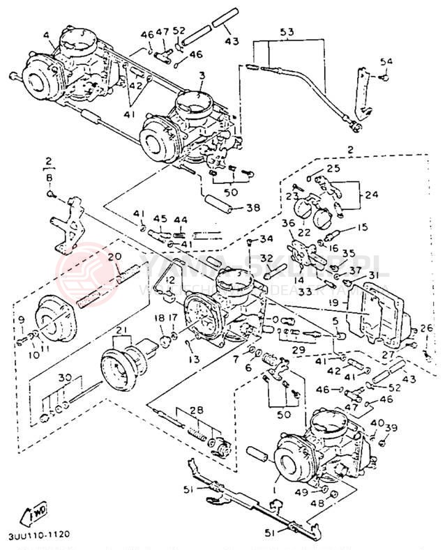 Schemat "Gaźnik" do Yamaha FZR600RDC