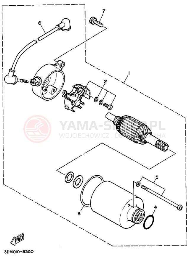 Schemat "rozrusznik" do Yamaha ROUTE 66 XV250AC/XV250A