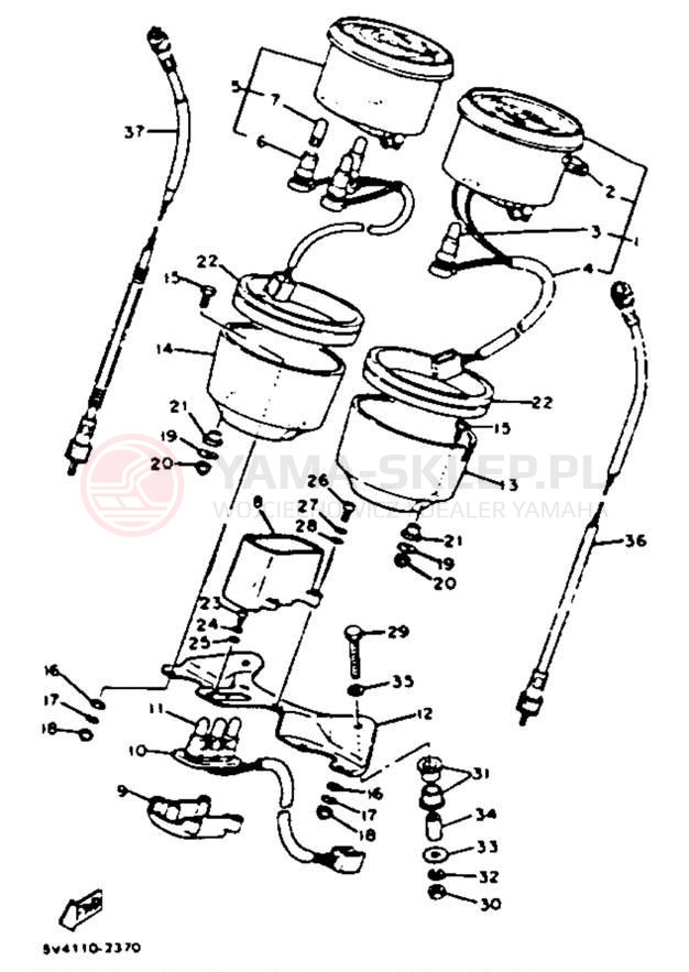 Schemat "Przędkościomierz" do Yamaha XS650SK