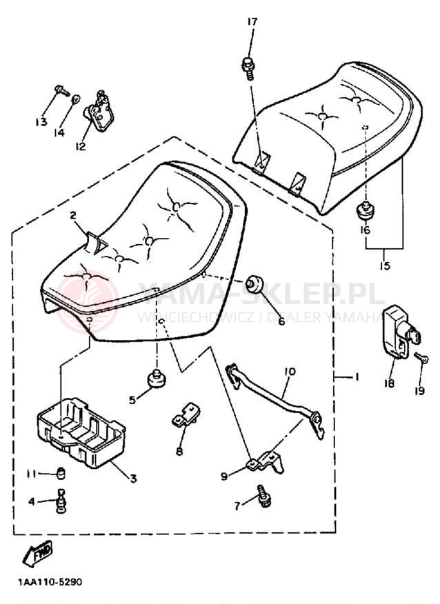 Schemat "siedzenie" do Yamaha MAXIM XJ700S/XJ700SC