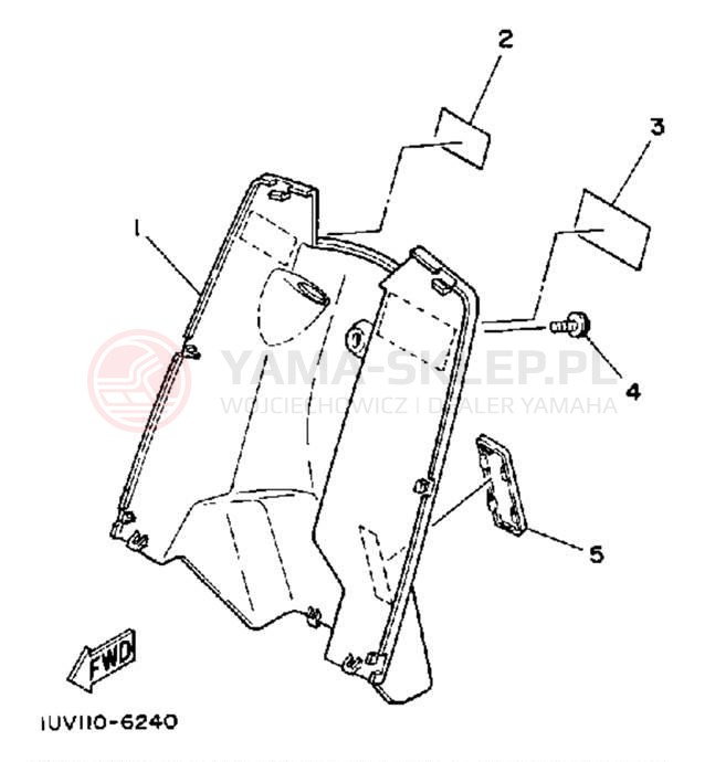 Schemat "Nadwozie przód" do Yamaha CE50ES
