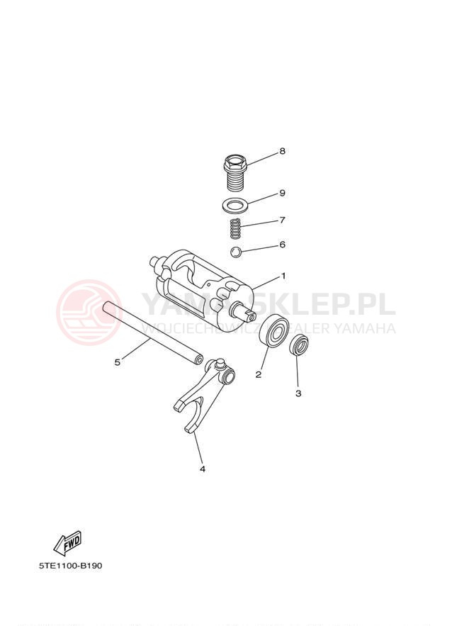 Schemat "Wodziki, automat" do Yamaha KODIAK 400 4X4 YFM4FAS