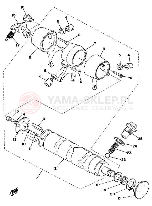 Schemat "Wodziki, automat" do Yamaha RD200C