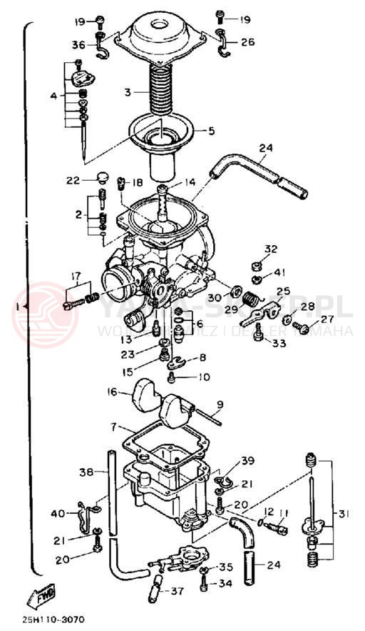 Schemat "gaźnik" do Yamaha RIVA 180 XC180L/XC180LC
