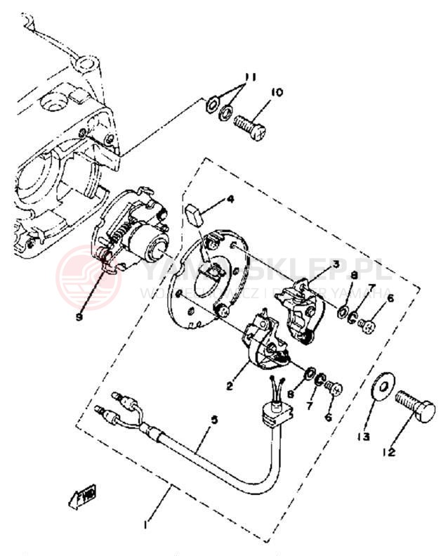 Schemat "Czujnik hamulca" do Yamaha XS400F