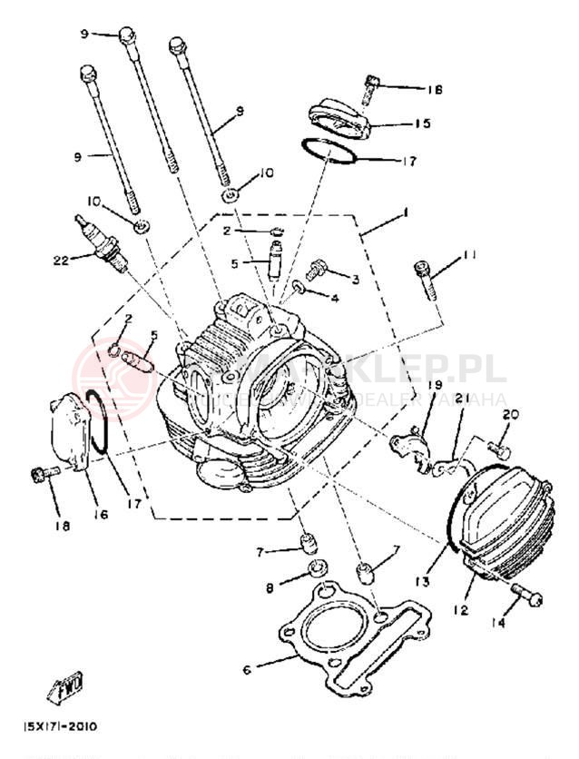 Schemat "głowica" do Yamaha XT200J