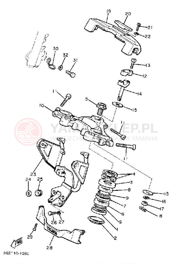 Schemat "Półki zawieszenia" do Yamaha XJ750RJ