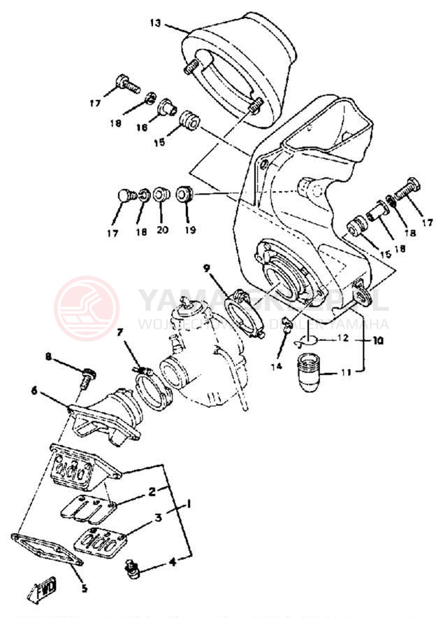 Schemat "Wtrysk paliwa" do Yamaha YZ250G
