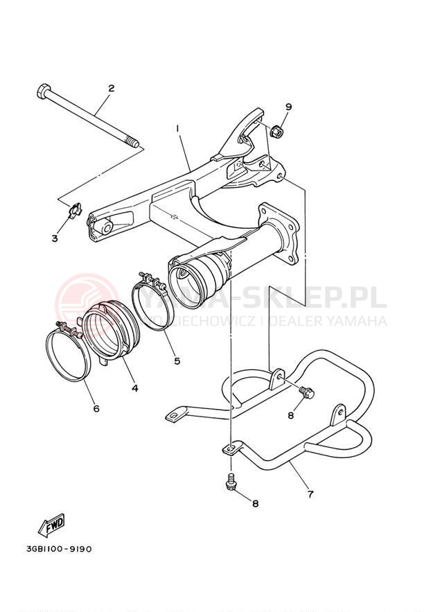 Schemat "wahacz" do Yamaha RAPTOR 50 YFM50S