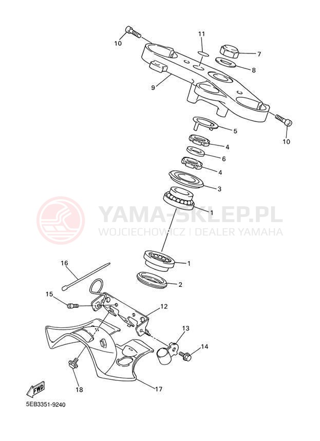 Schemat "Półki zawieszenia" do Yamaha R6 YZFR6LC/YZFR6L