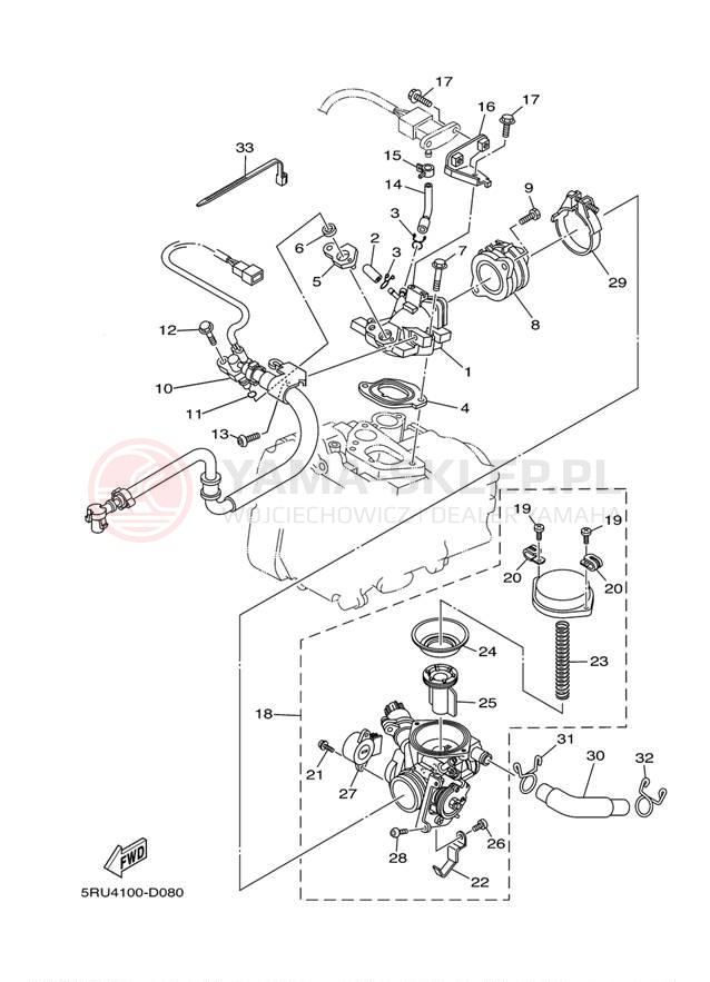 Schemat "Wtrysk paliwa" do Yamaha MAJESTY YP400T