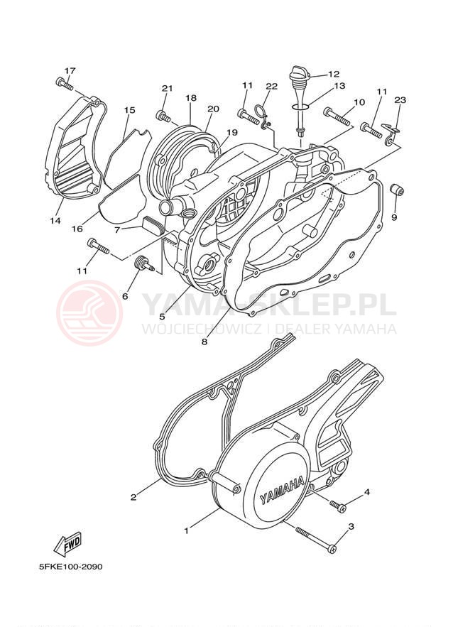 Schemat "Pokrywa silnika" do Yamaha BANSHEE SE YFZ350SET