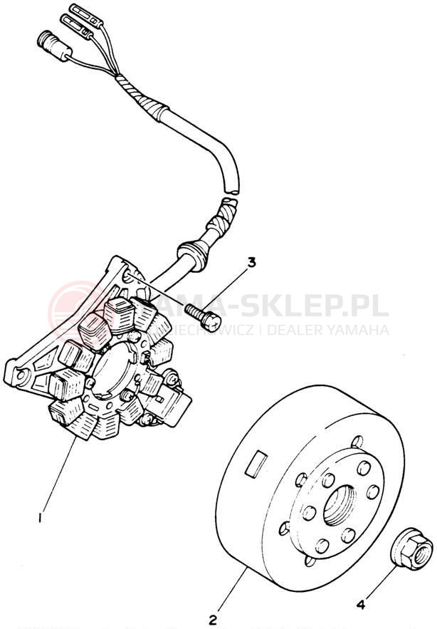 Schemat "prądnica" do Yamaha BANSHEE YFZ350F