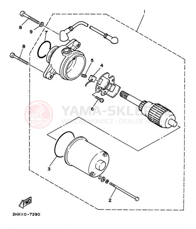 Schemat "rozrusznik" do Yamaha BADGER YFM80J