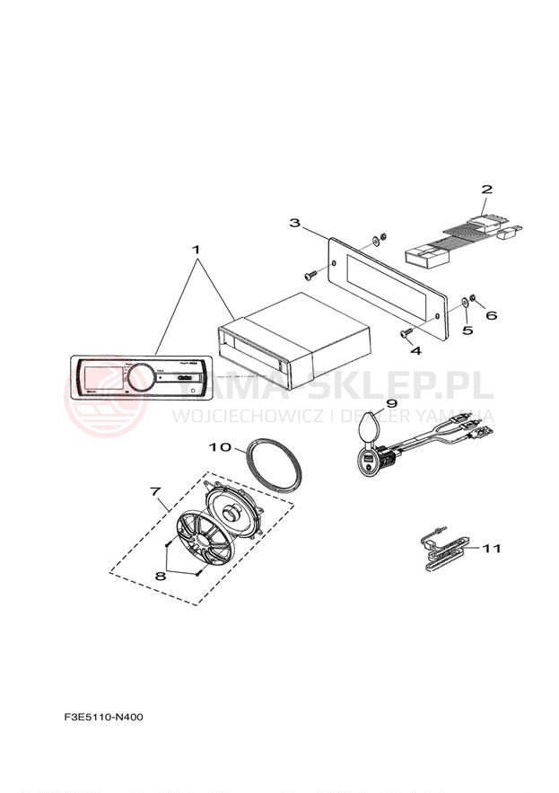 Schemat "Nagłośnienie" do Yamaha SX192 RM1800DN/RM1800CN