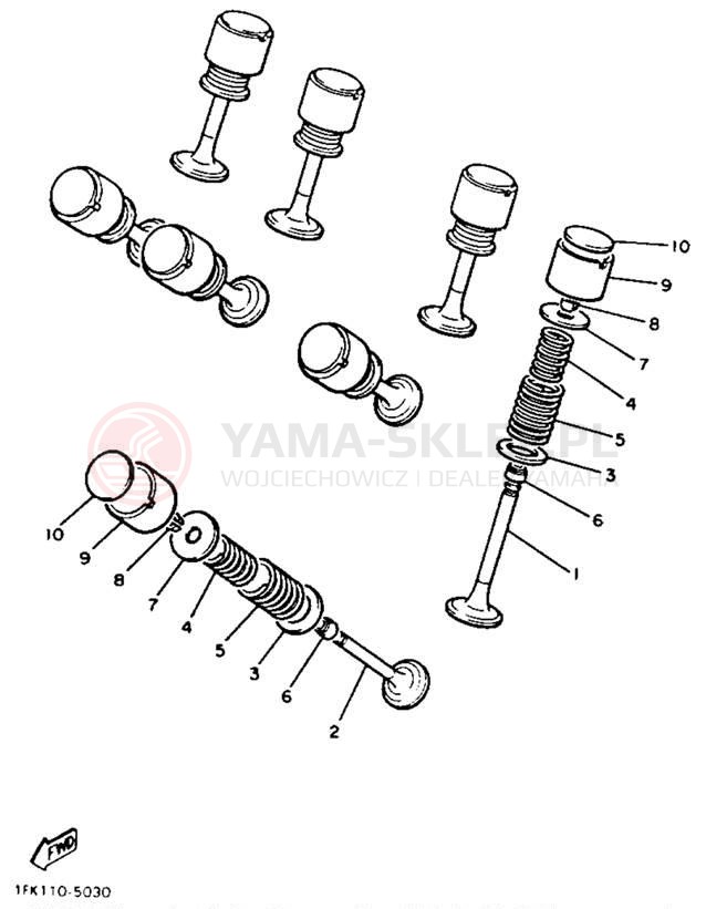 Schemat "zawory" do Yamaha V-MAX 1200 VMX12B/VMX12BC