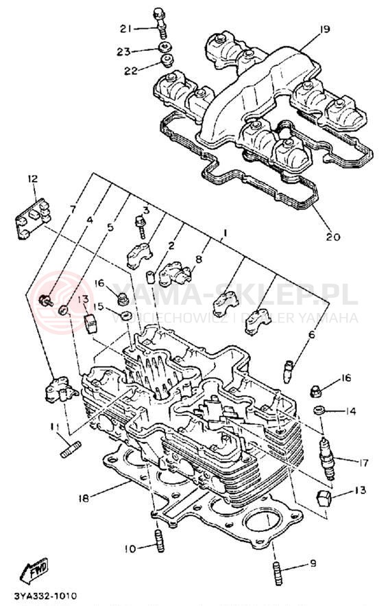 Schemat "głowica" do Yamaha FJ1200AEC/FJ1200AE