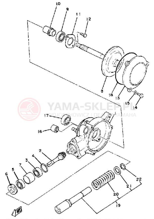 Schemat "Wał napędowy" do Yamaha QT50G