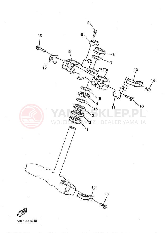 Schemat "Półki zawieszenia" do Yamaha WR400F WR400FK