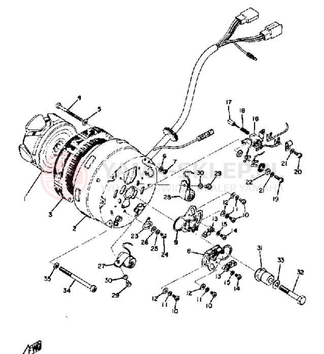 Schemat "Układ zapłonowy" do Yamaha DS7