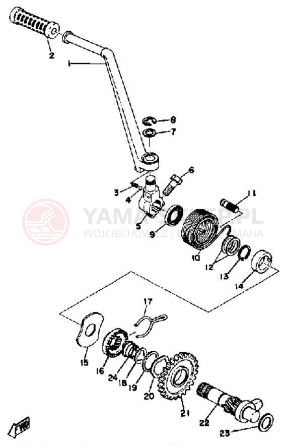 Schemat "kopniak" do Yamaha RD400C