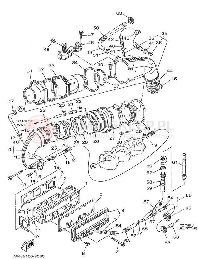 Schemat "wydech" do Yamaha AR210 LST1200DD