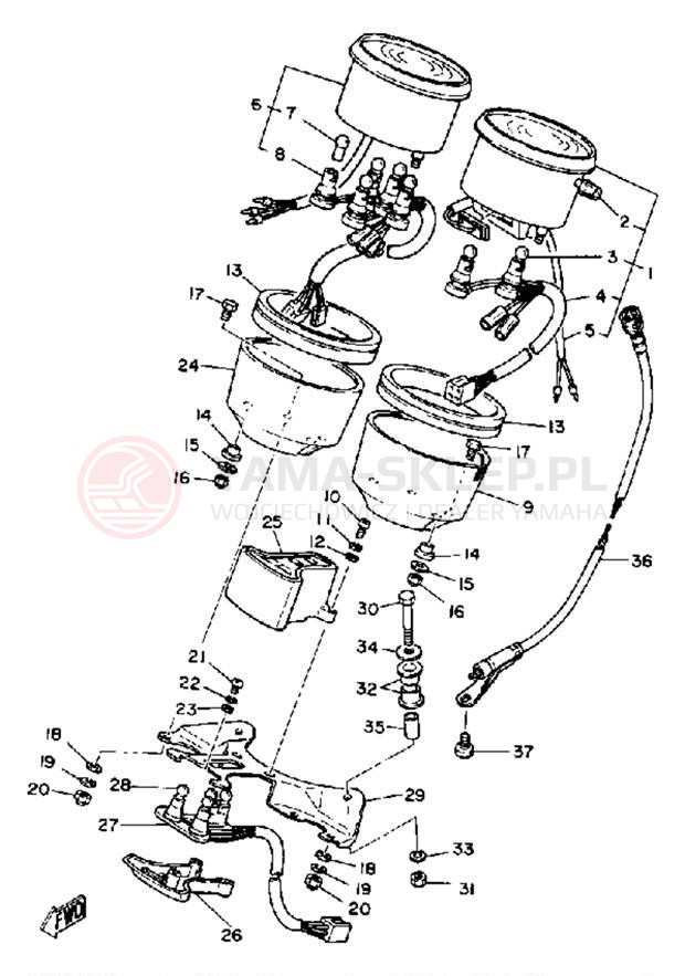 Schemat "Przędkościomierz" do Yamaha XS1100SG