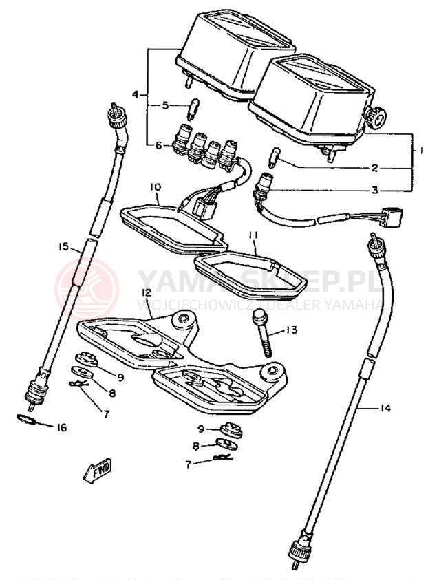 Schemat "licznik" do Yamaha XT600NC/XT600N