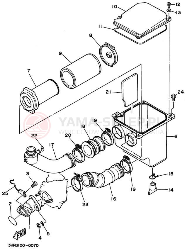 Schemat "Wtrysk paliwa" do Yamaha BIG BEAR 4WD YFM350FWF