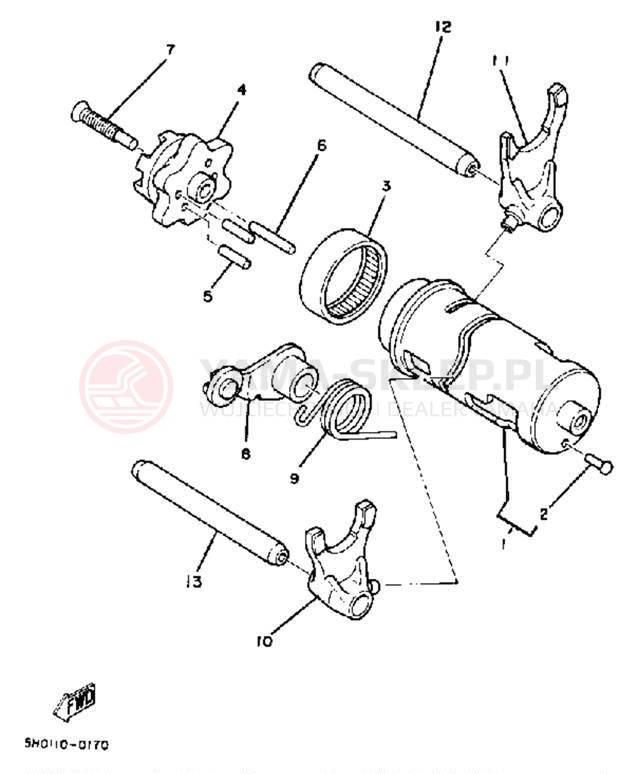 Schemat "Wodziki, automat" do Yamaha SR185J