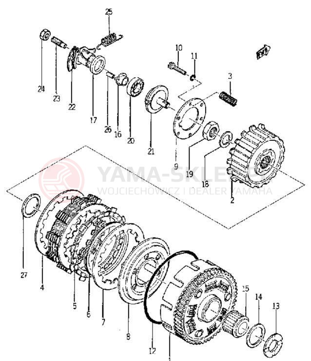 Schemat "sprzęgło" do Yamaha YDS5/YM2C