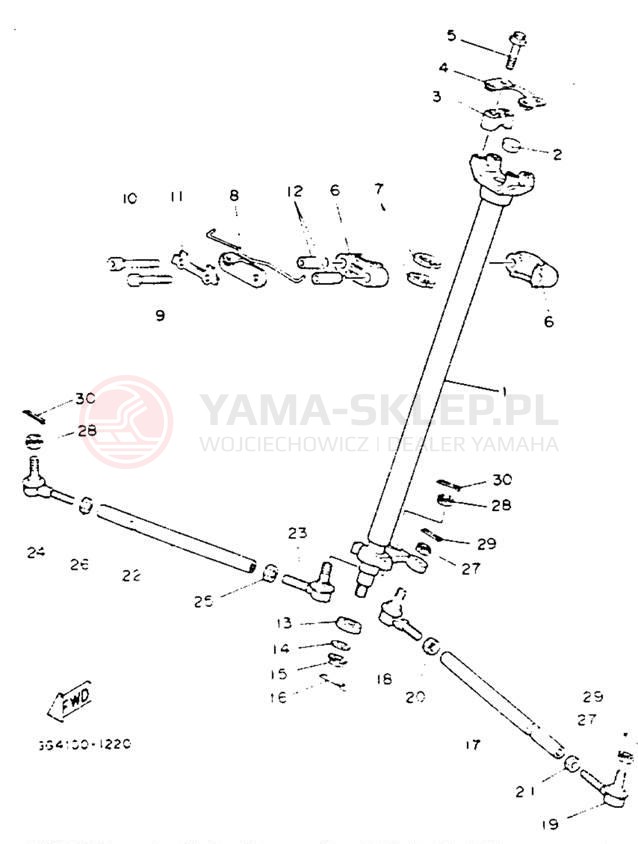 Schemat "Półki zawieszenia" do Yamaha BANSHEE YFZ350E