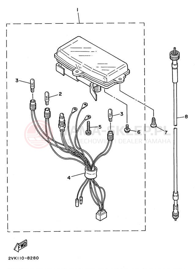Schemat "licznik" do Yamaha JOG CY50L