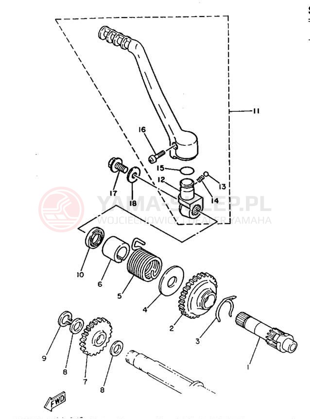 Schemat "rozrusznik" do Yamaha YZ250E
