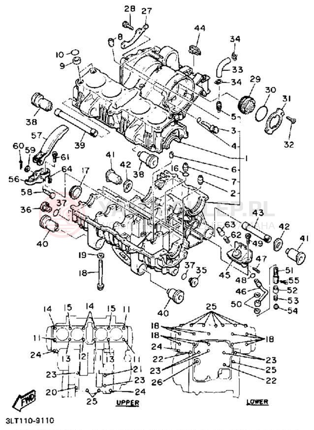 Schemat "Obudowa silnika" do Yamaha RADIAN YX600W/YX600WC