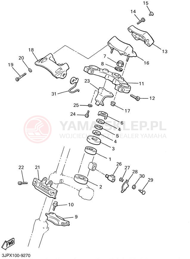 Schemat "Półki zawieszenia" do Yamaha V-MAX VMX1200P/VMX1200PC