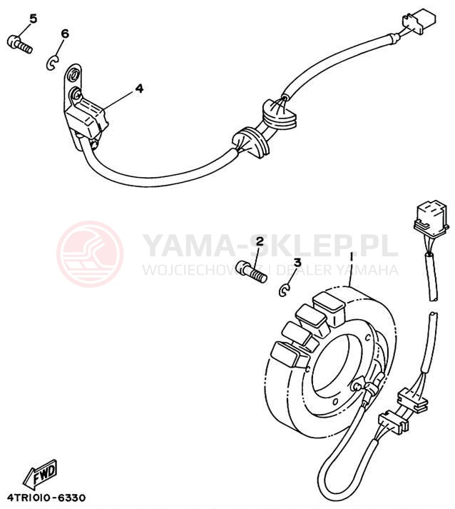 Schemat "prądnica" do Yamaha VIRAGO 535 XV535MC/XV535M