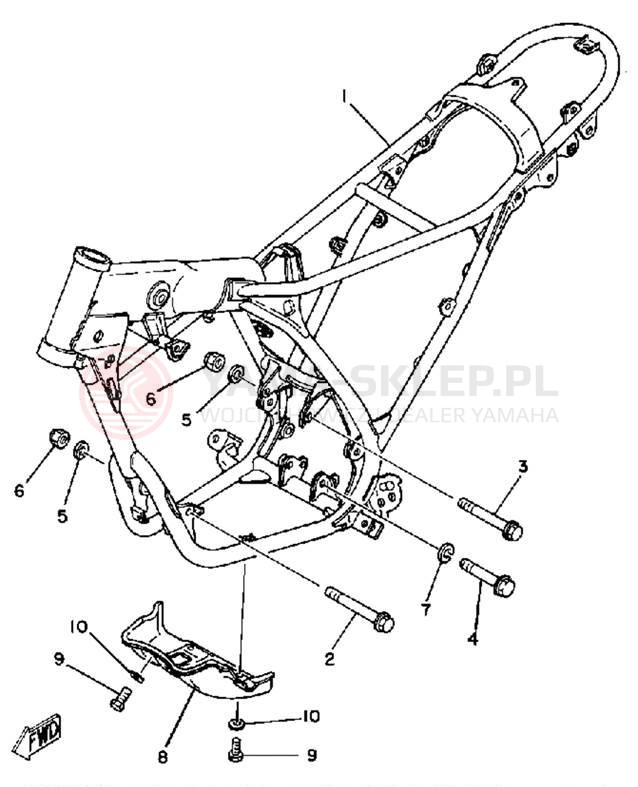 Schemat "rama" do Yamaha IT125H