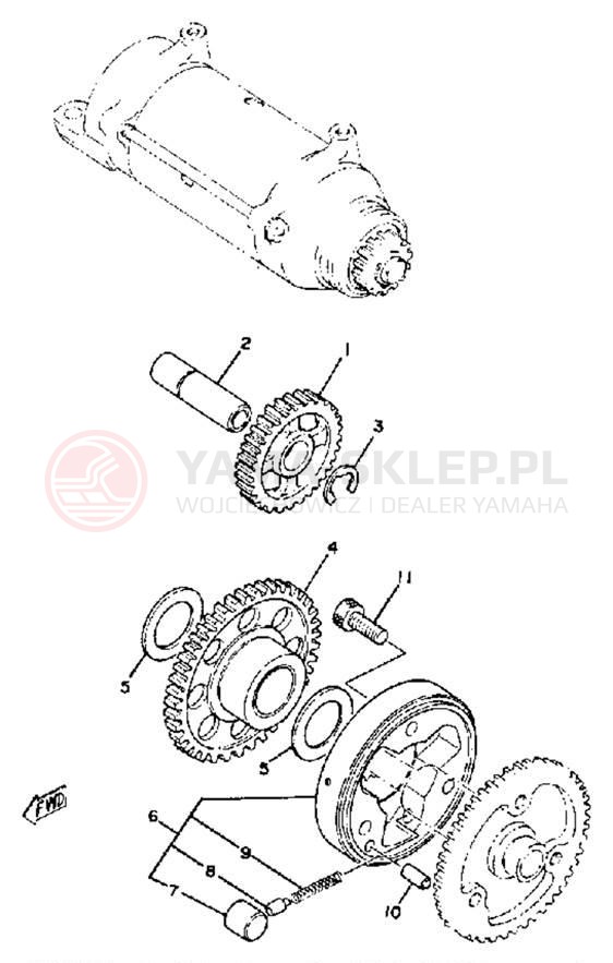 Schemat "rozrusznik" do Yamaha XS850G
