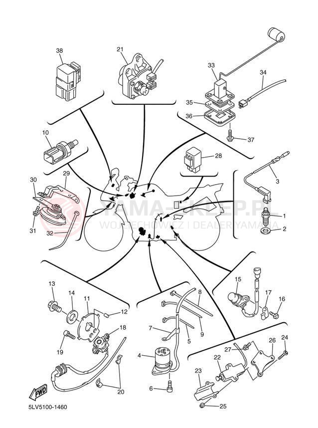 Schemat "układ elektryczny" do Yamaha FZ1 FZS1000P/FZS1000PC